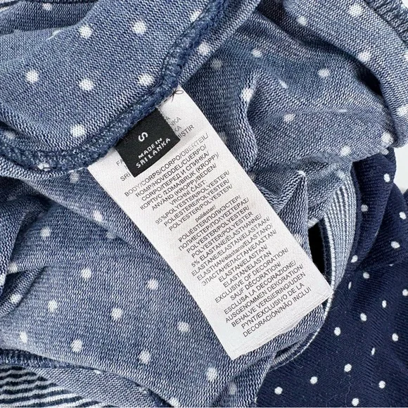 Lauren Ralph Lauren Women's Navy White Polka Dot Long Sleeve and Pants PJ Set - Picture 8 of 16